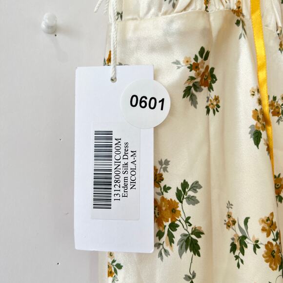 Reformation Erdem Silk Ruffled Flora Dress Missing Button M NWT - Picture 12 of 12